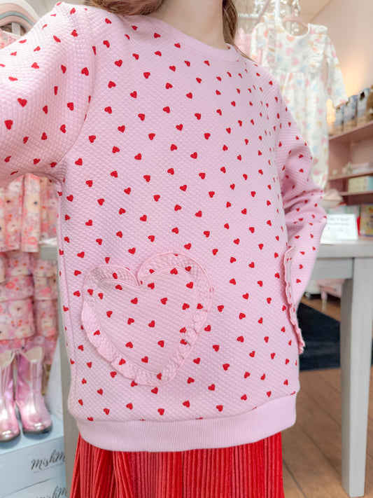 Hearts Pocket Sweatshirt