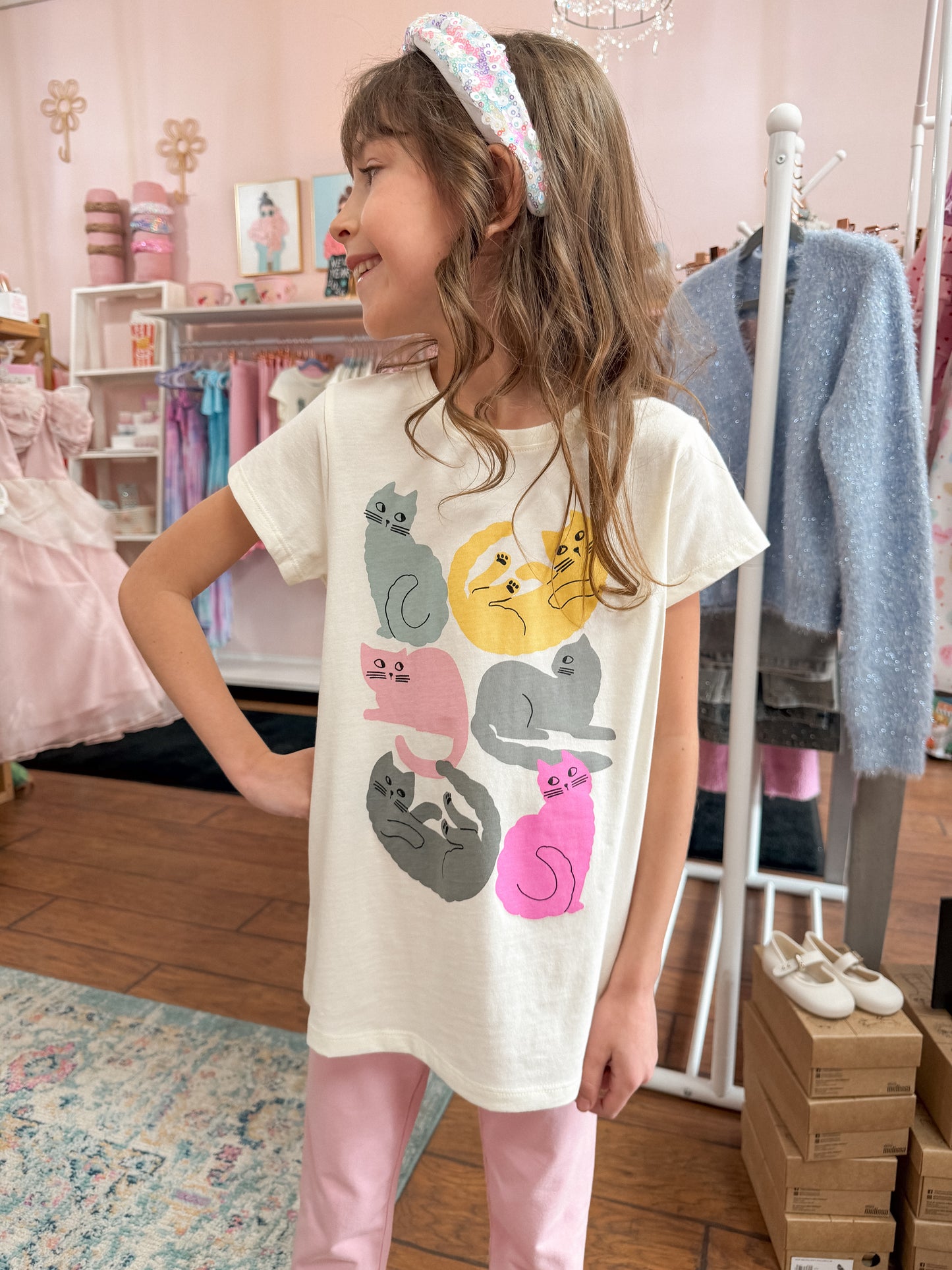 Colorful Cats Graphic Tee