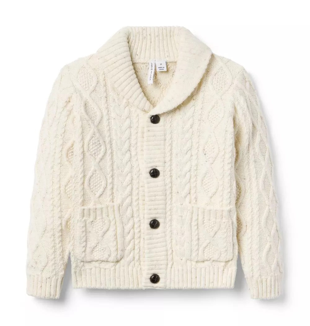 Boys Cable Knit Cardigan