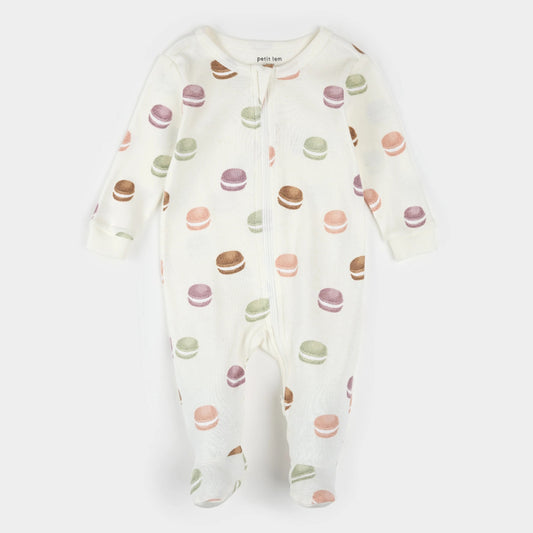 Macarons Antique White Footie