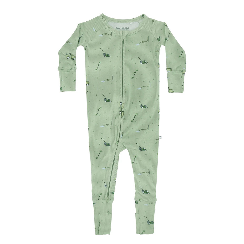Lawn Mowers- Ribbed Zip Romper