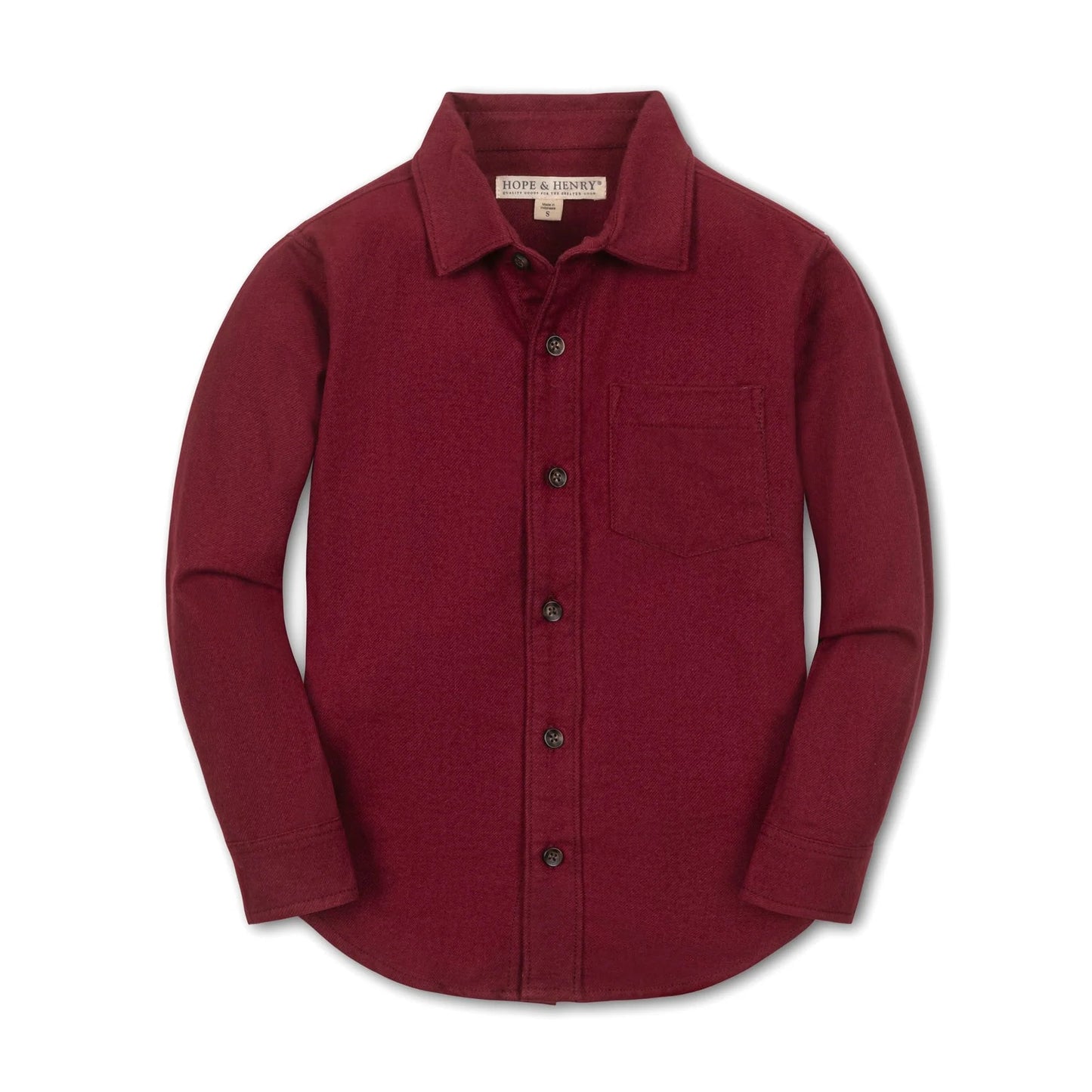 Organic Flannel Dark Red Shirt