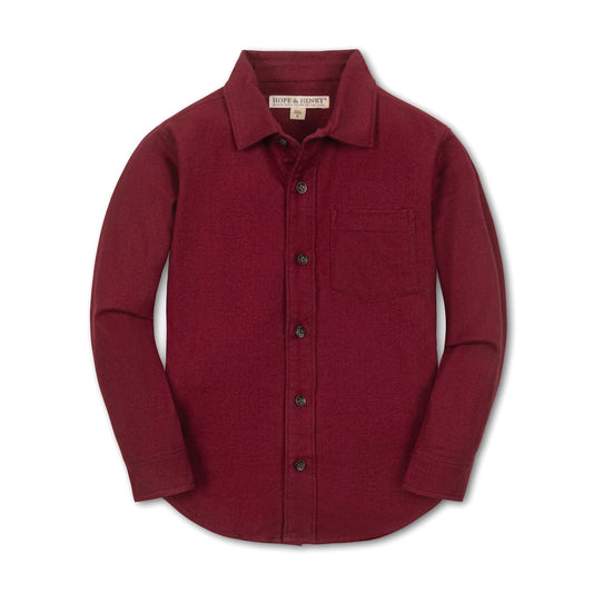 Organic Flannel Dark Red Shirt