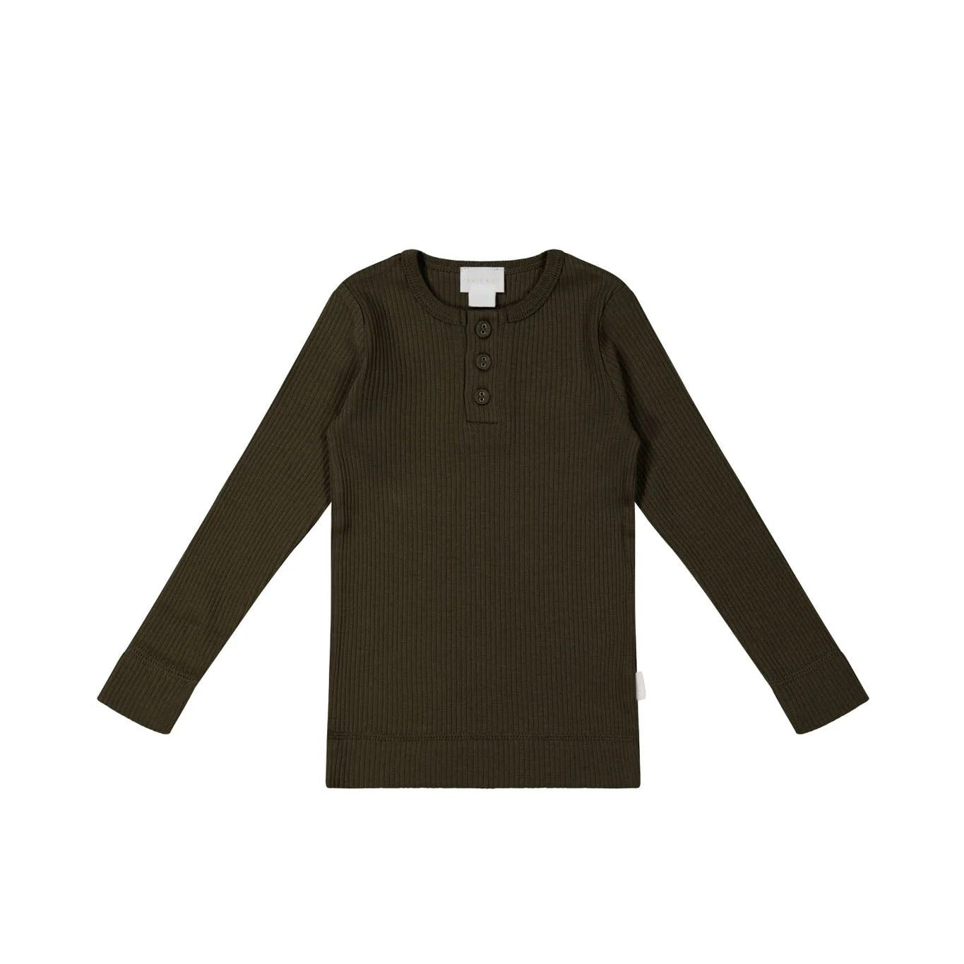 Brown long-sleeve shirt on a white background