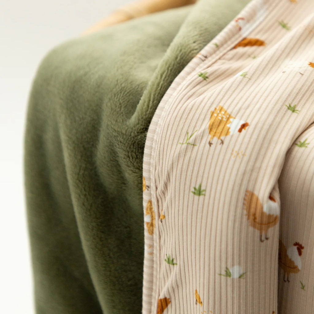 Chickens - Ribbed Toddler Blanket