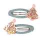 Minty Christmas Holiday Hair Clips, Set of Two