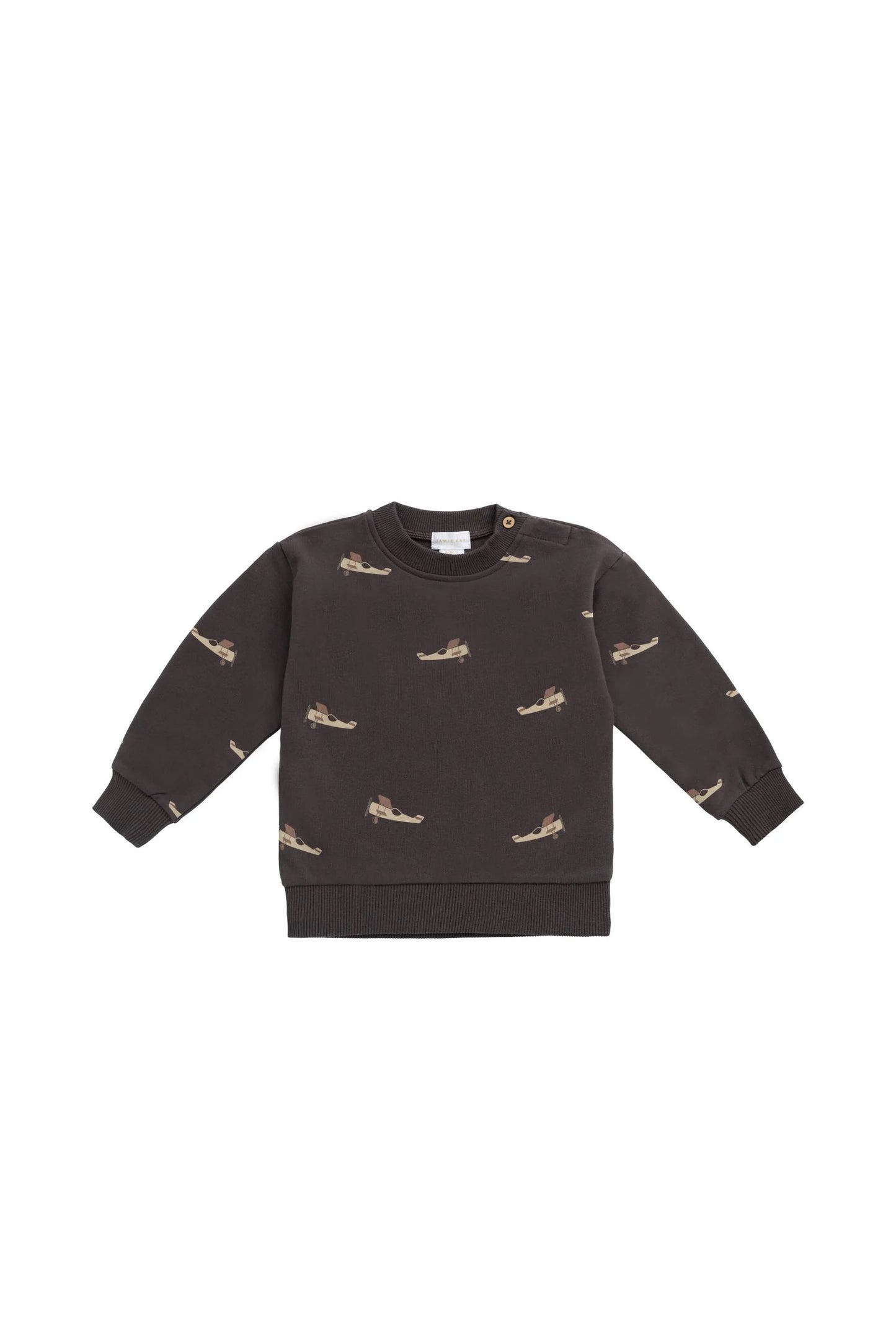 Organic Cotton Peyton Sweatshirt - Pilot Planes Bistre