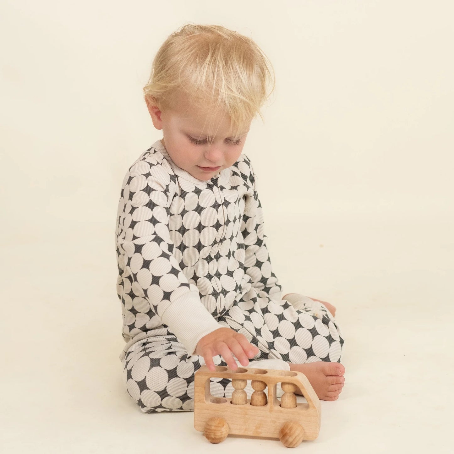 Organic 2-Way Zip Romper - Mod Dots