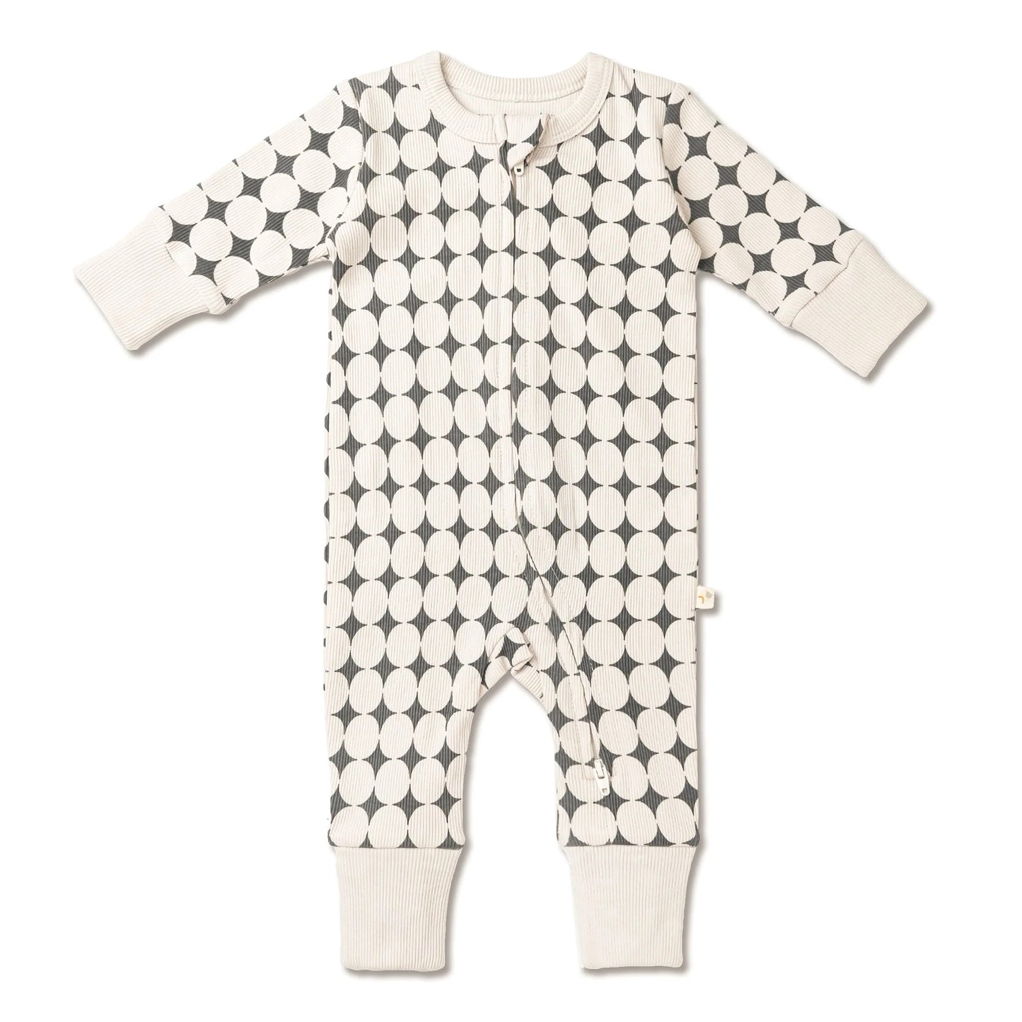 Organic 2-Way Zip Romper - Mod Dots