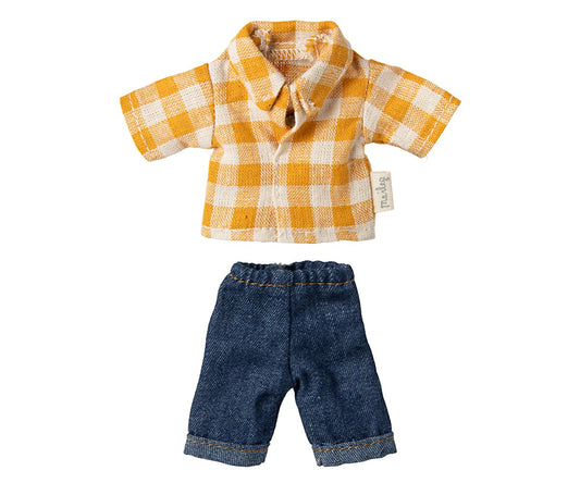 Yellow Checked Shirt and Pants, Dad Mouse