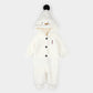Snow Cute Snowman on Off-White Sherpa Playsuit