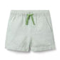 Linen Green Stripe Short