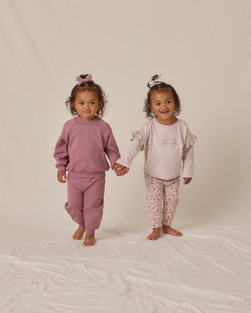Ruffle Long Sleeve Tee - Wild Flower