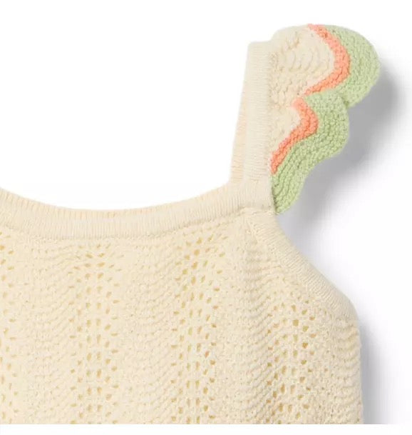 Vanilla Foam Crochet Scallop Hem Set