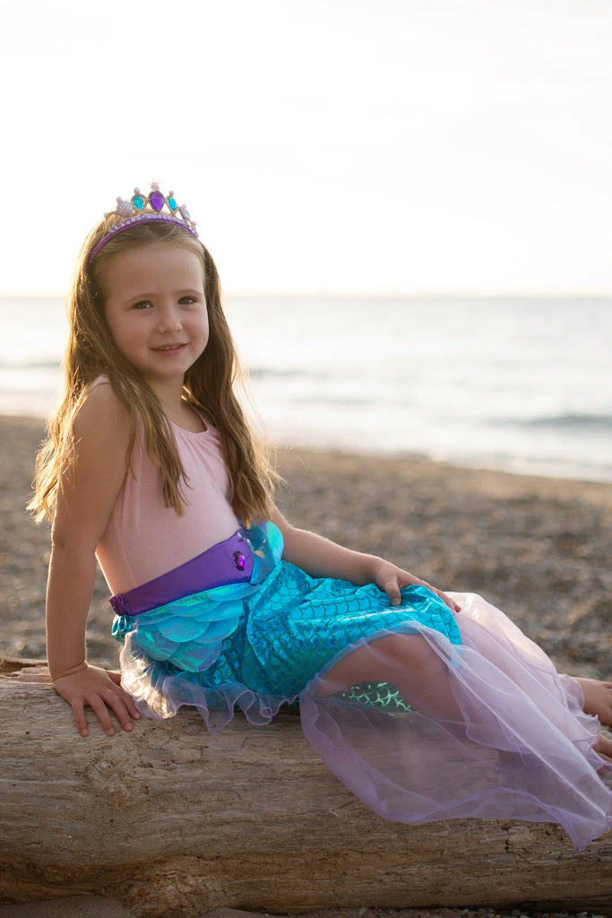 Mermaid Glimmer Skirt + Tiara - Blue + Lilac