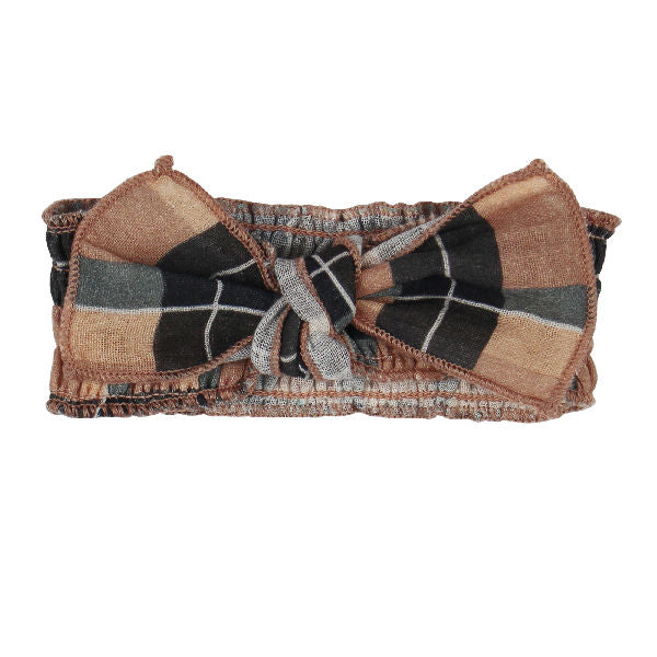 Organic Muslin Headband- Chia Plaid
