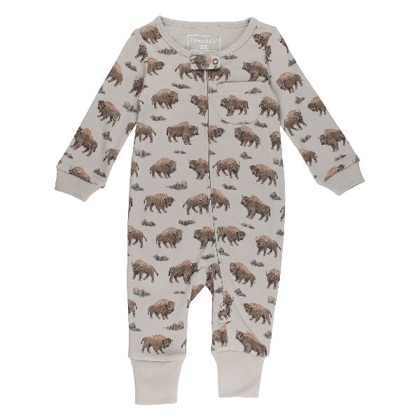 Bison Organic Footless Zipper Romper
