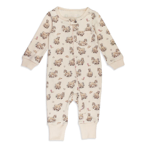 Blush Boots Organic Footless Zipper Romper
