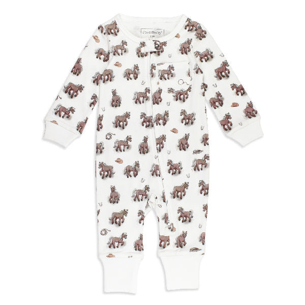 Little Lasso Organic Footless Zipper Romper
