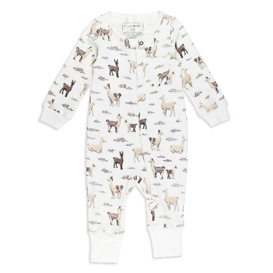 Llama Organic Footless Zipper Romper