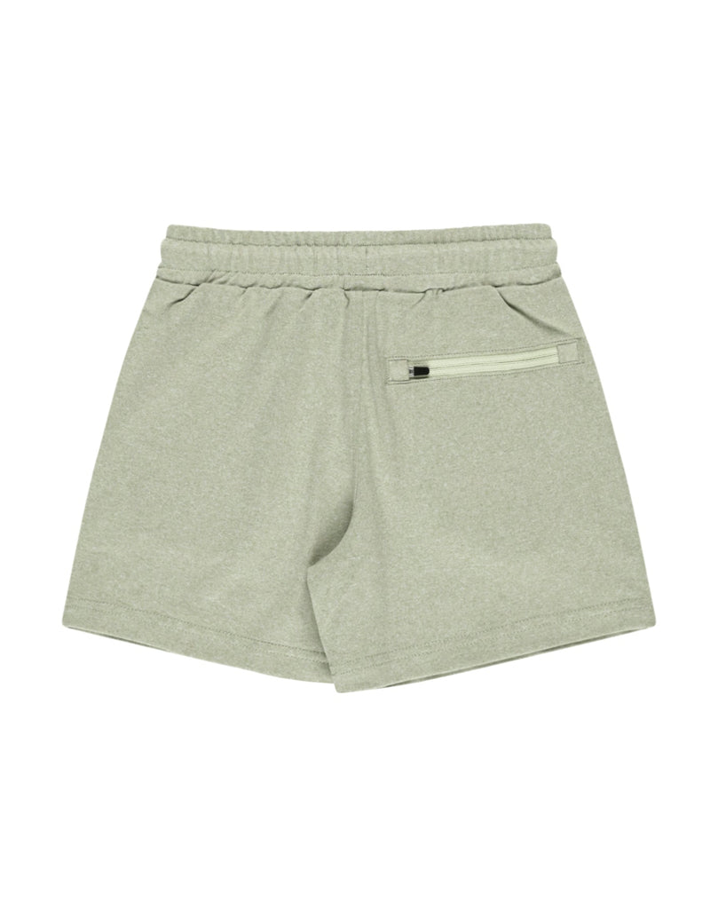 Oceanside Tech Short- Heathered Sage