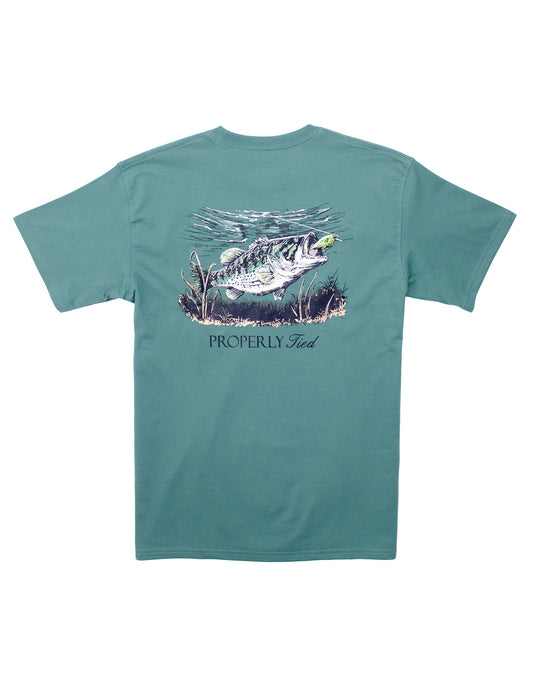 Boys Set The Hook SS Marine Green