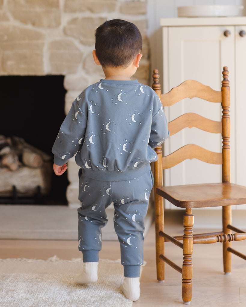Relaxed Fleece Sweatshirt - Silver Moons
