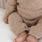 Cozy Heather Knit Jumpsuit: Heathered Almond