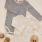 Ribbed Bodysuit Two-Pack: Slate Microstripe + Celestial