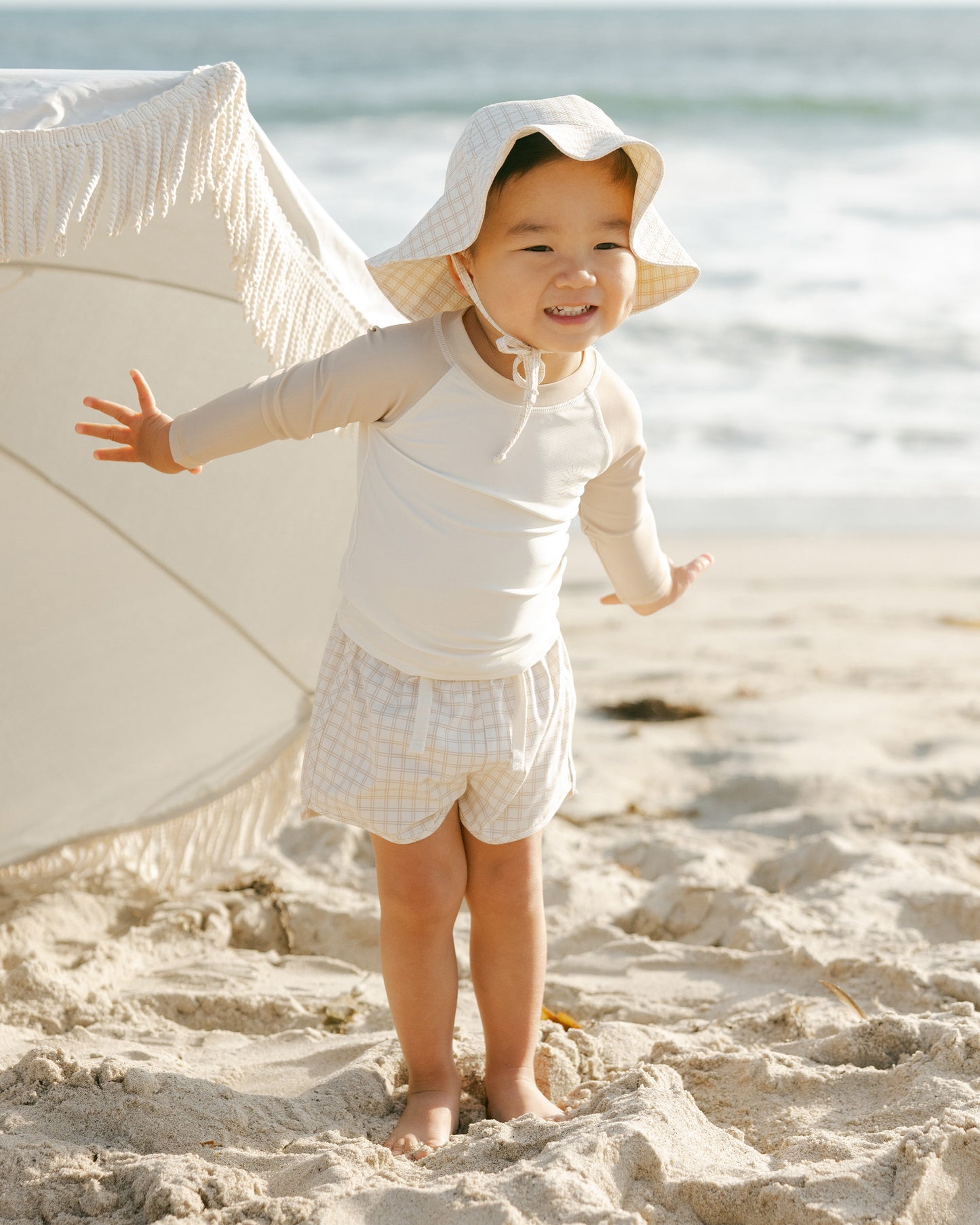 Boys Swim Short - Oat Check