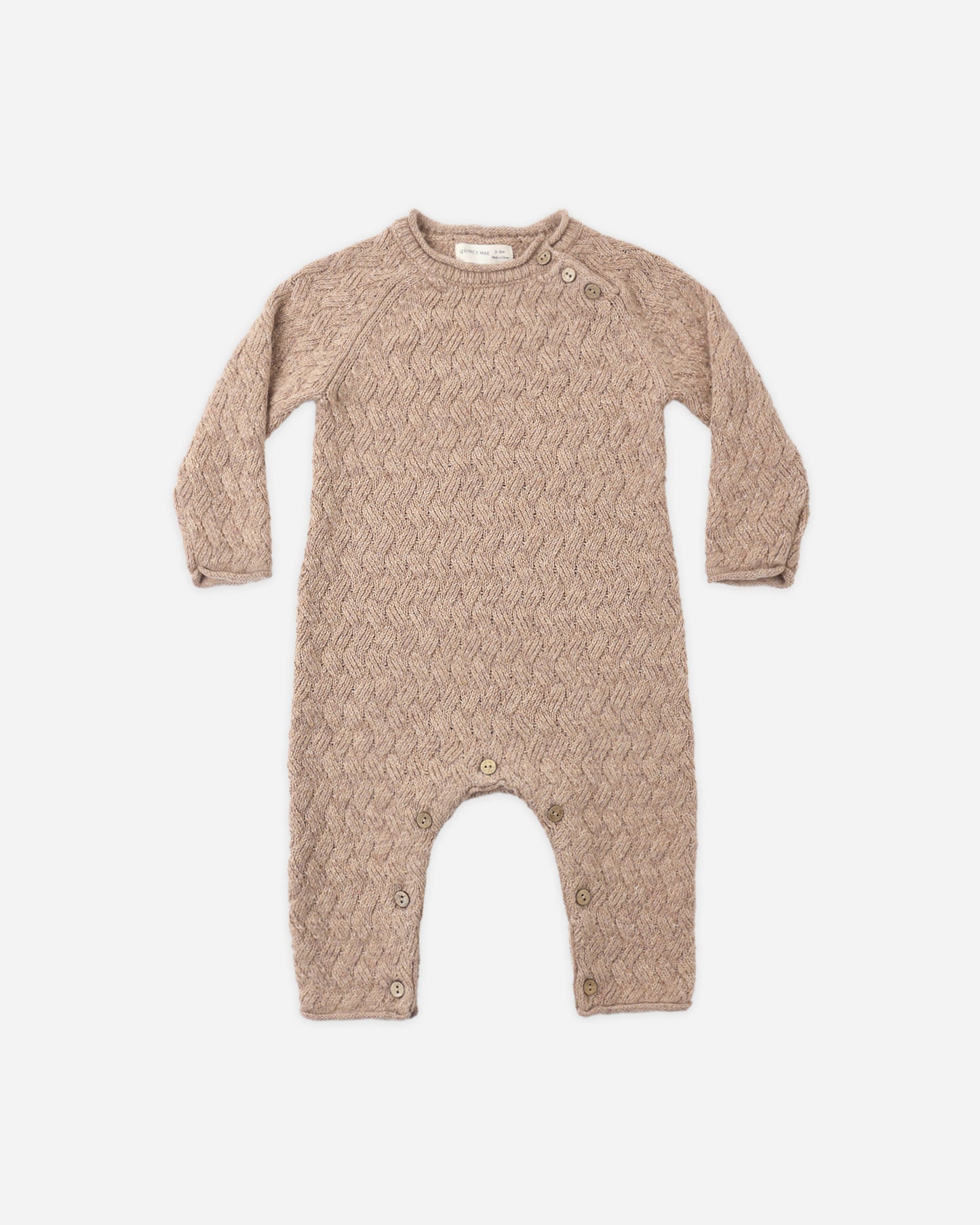 Cozy Heather Knit Jumpsuit: Heathered Almond
