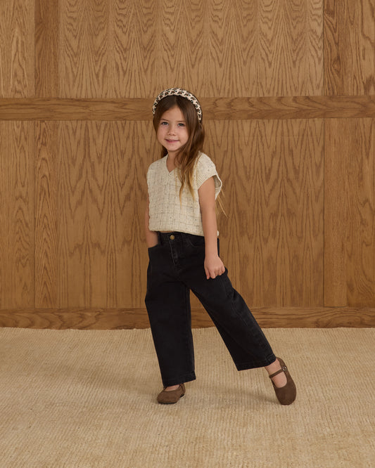 Straight Leg Pant - Washed Black