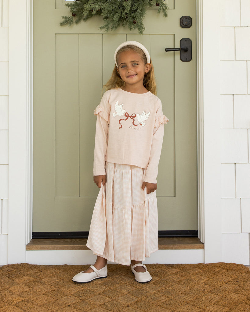 Ruffle Long Sleeve Tee - Peace