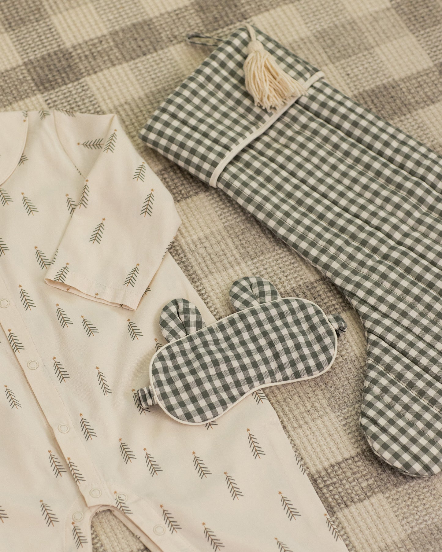 Christmas Stocking - Evergreen Gingham