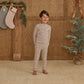 Organic Long Sleeve Pajama Set - Holiday Stripe