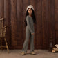 Flare Rib Knit Pant Midnight Stripe