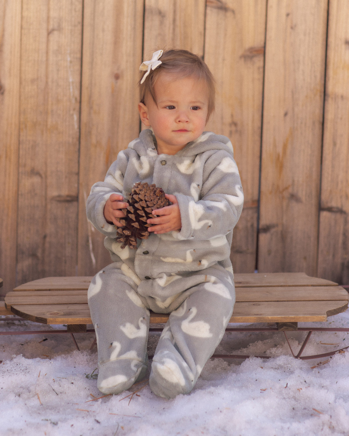 Fleece Jumpsuit Swans