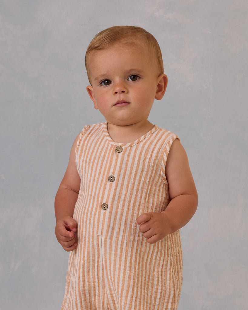 Maverick Romper - Grapefruit Stripe