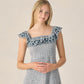Teen Bianca Mini Dress - Marine Gingham