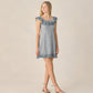 Teen Bianca Mini Dress - Marine Gingham