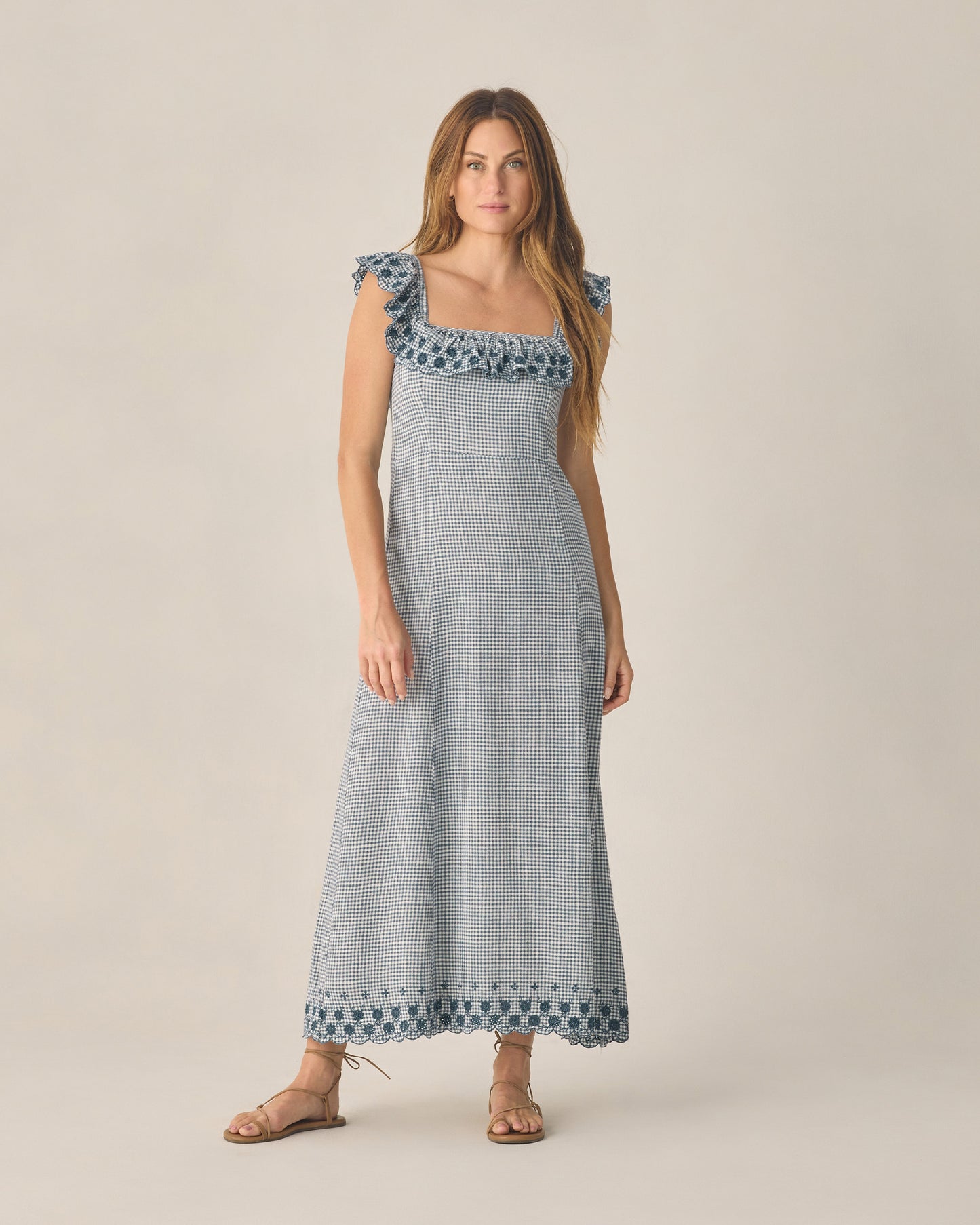 Women's Bianca Dress - Marine Gingham