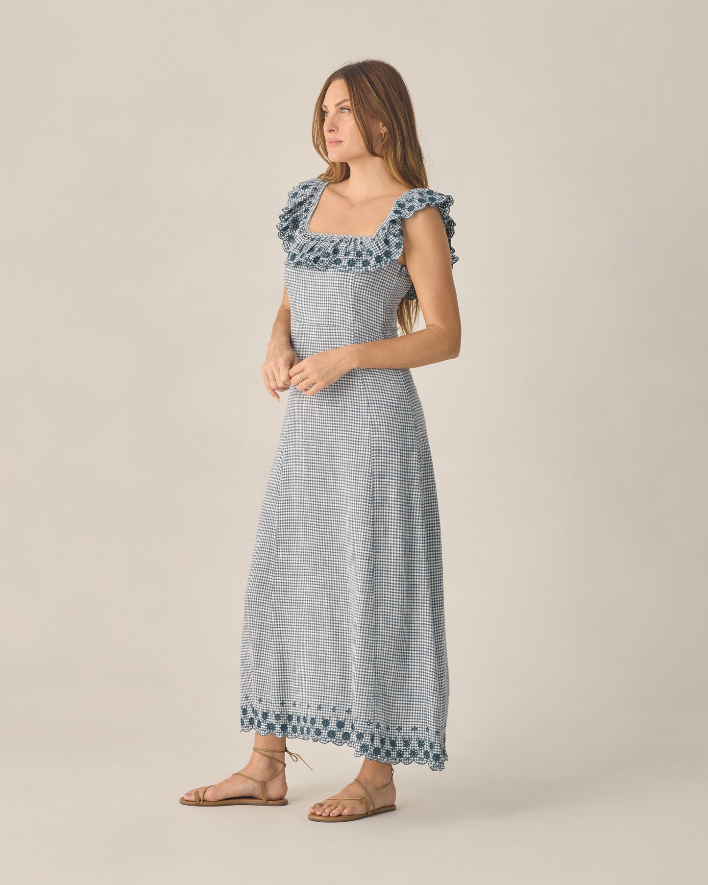 Women's Bianca Dress - Marine Gingham