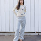 Teen Crochet Knit Pullover - Bows