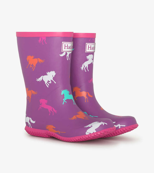Leaping Horses Packable Rain Boots