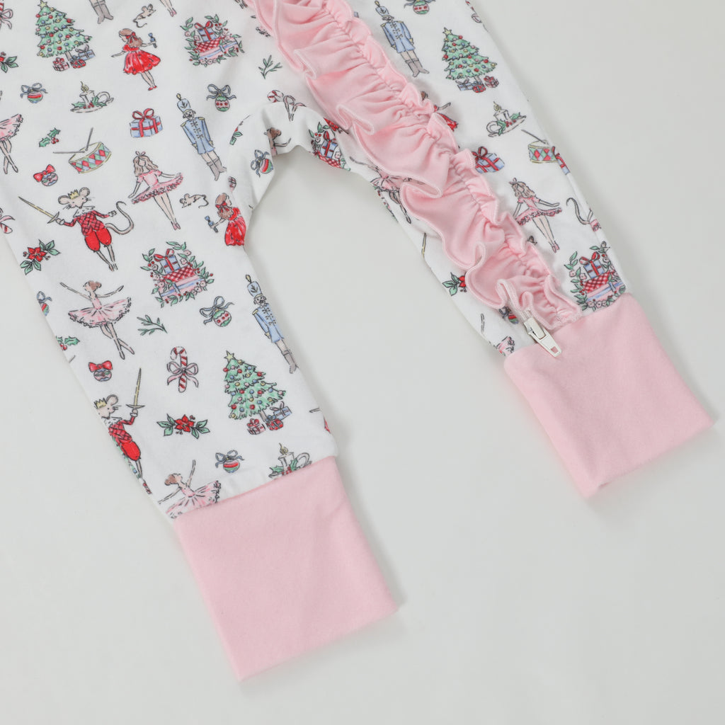 Christmas Joy - Pink Zip-up Layette