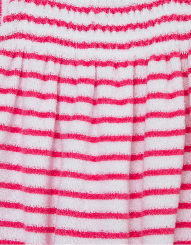Pink Striped Romper with Bubble Hat