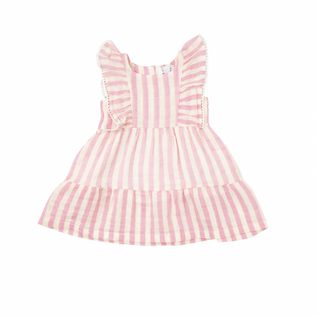 Pink Stripe Dress with Bloomer