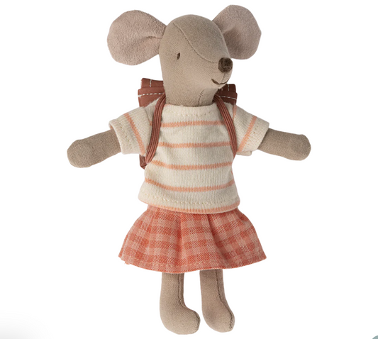 Tricycle Mouse, Big Sister - Coral