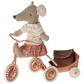 Tricycle Mouse, Big Sister - Coral