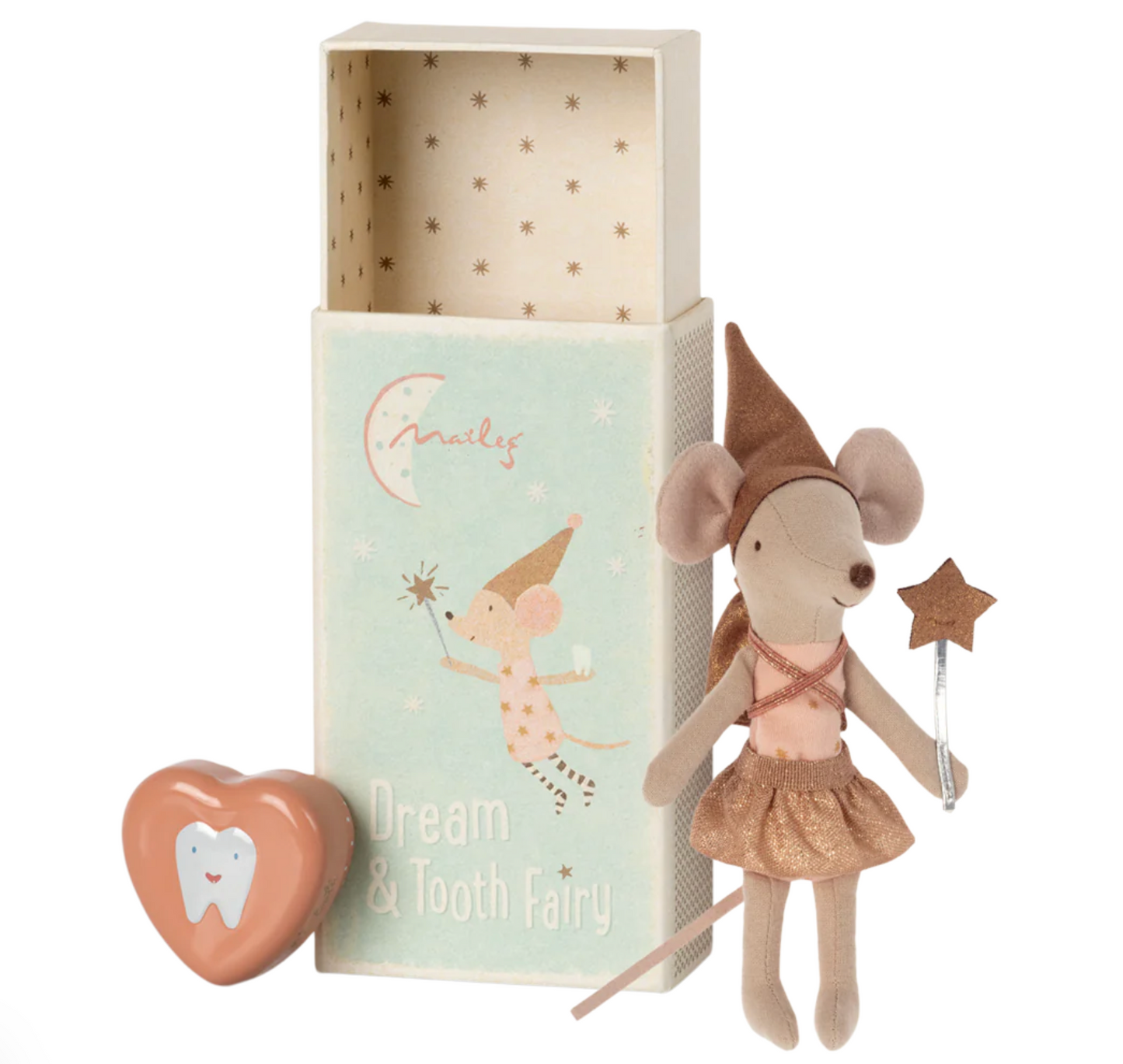 Tooth Fairy Mouse in Matchbox - Rose
